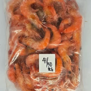 Cooked Vannamei - Head On Shell On 41/50 (1kg)