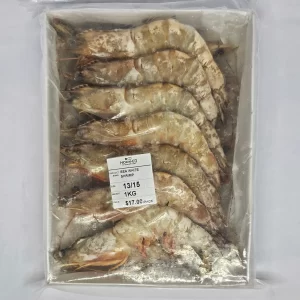 Raw Sea White - Head On Shell On 13/15 (1kg)